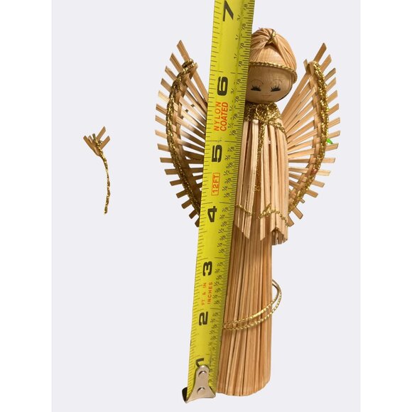 Handcrafted Wood Stick Christmas Angel Decoration Ornaments Set of Six - Picture 4 of 9